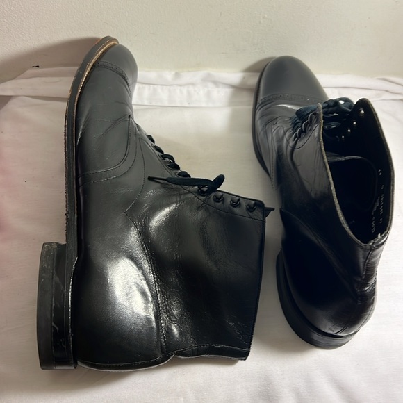 Stacy Adams Madison Black Leather Cap Toe High Top Dress Boots Men’s Size 14D - Picture 5 of 9